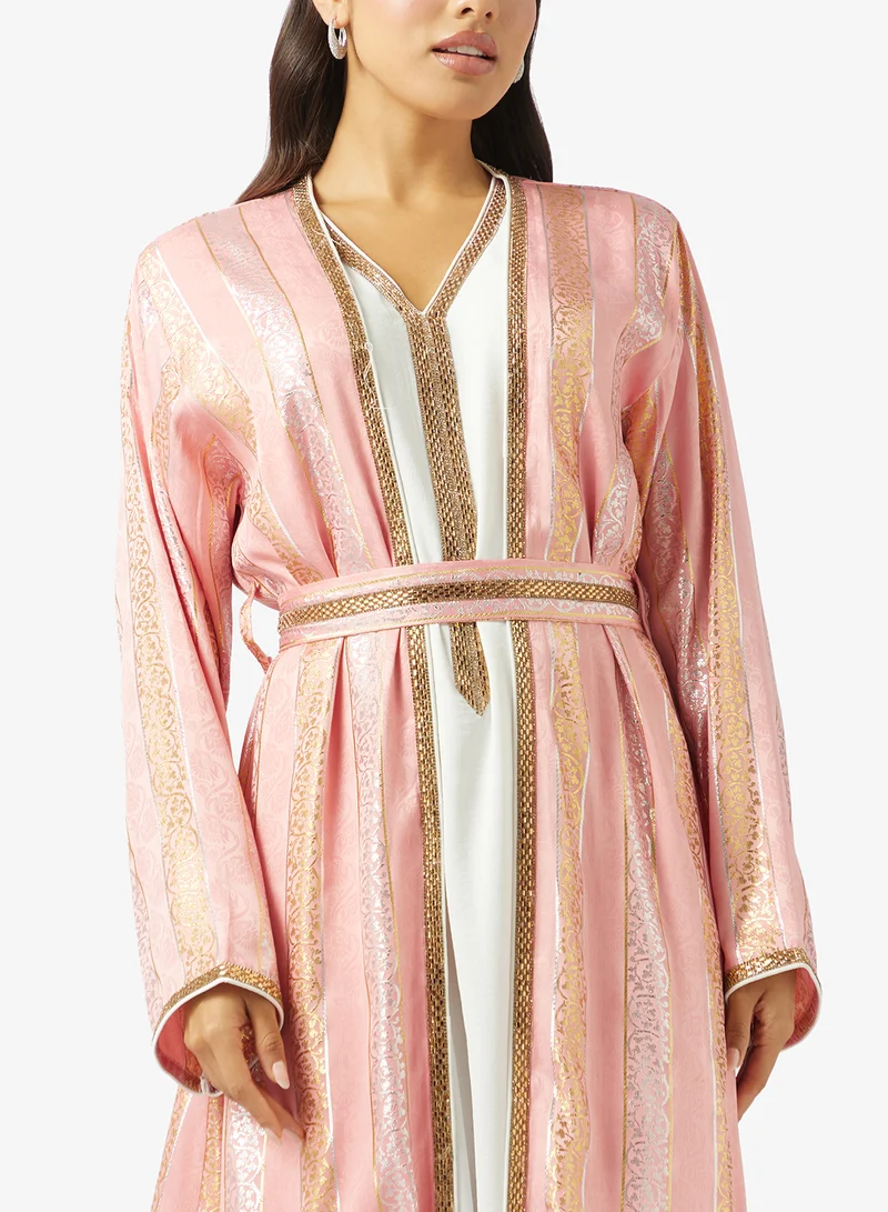 Arabian Closet  LADIES ABAYA 2 PIECE WITH BELT for Women | Best Price UAE